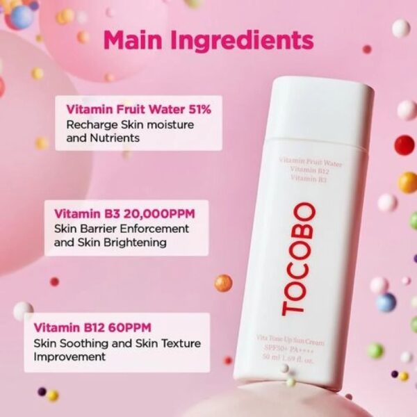 كريم حماية من الشمس فيتا تون اب بعامل حماية 50+ (PA++++) من توكوبو - 50 مل